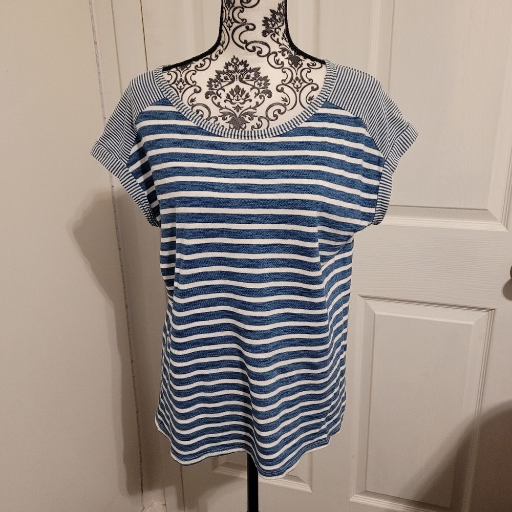 ‎Jane and Delancey striped blue shirt